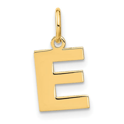 14K Gelbgold 14ky Buchstabe E Initiale Anhänger