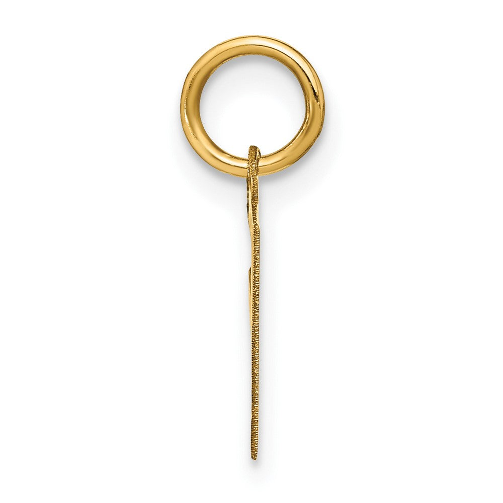 14K Gelbgold 14ky Buchstabe F Initiale Anhänger