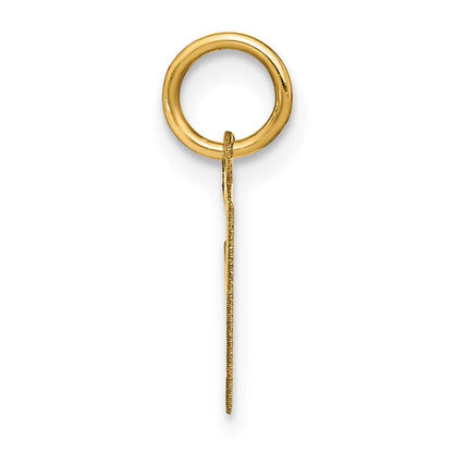 14K Gelbgold 14ky Buchstabe F Initiale Anhänger