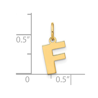 14K Gelbgold 14ky Buchstabe F Initiale Anhänger