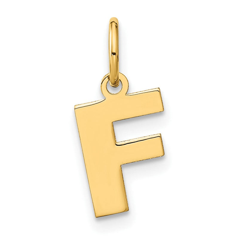 14K Gelbgold 14ky Buchstabe F Initiale Anhänger