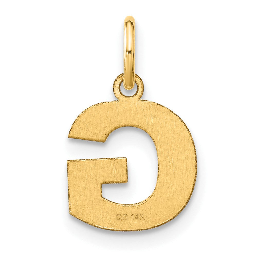 14K Gelbgold 14ky Buchstabe G Initiale Anhänger