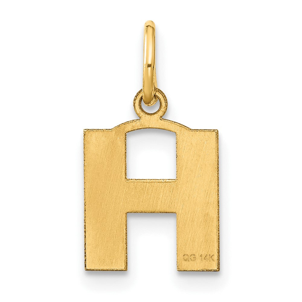 14K Gelbgold 14ky Buchstabe H Initiale Anhänger