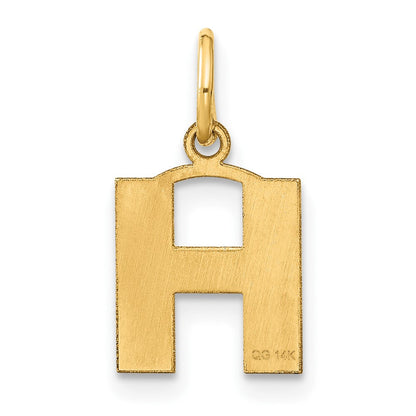 14K Gelbgold 14ky Buchstabe H Initiale Anhänger