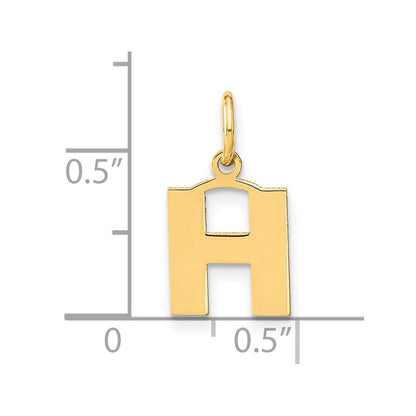 14K Gelbgold 14ky Buchstabe H Initiale Anhänger