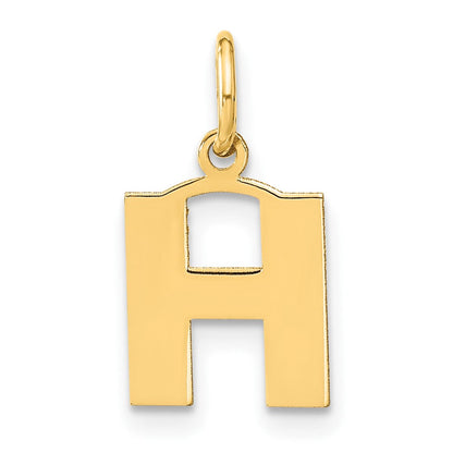 14K Gelbgold 14ky Buchstabe H Initiale Anhänger