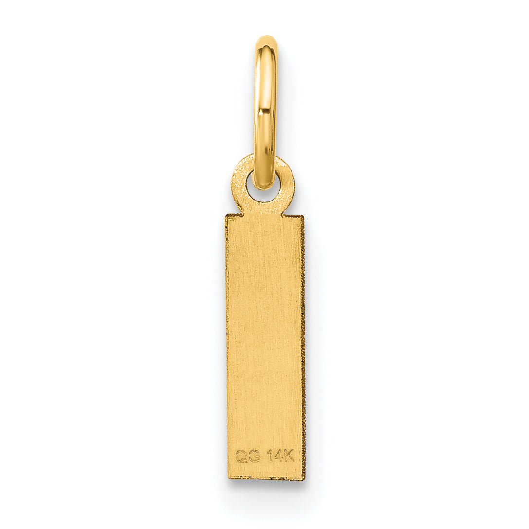 14K Gelbgold 14ky Buchstabe I Initiale Anhänger