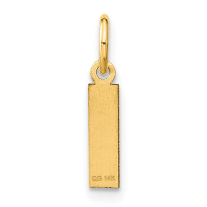 14K Gelbgold 14ky Buchstabe I Initiale Anhänger