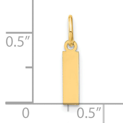 14K Gelbgold 14ky Buchstabe I Initiale Anhänger