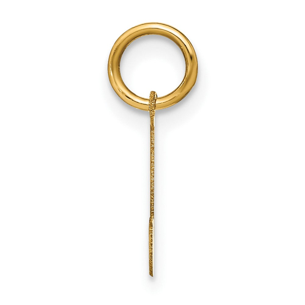 14K Gelbgold 14ky Buchstabe J Initiale Anhänger