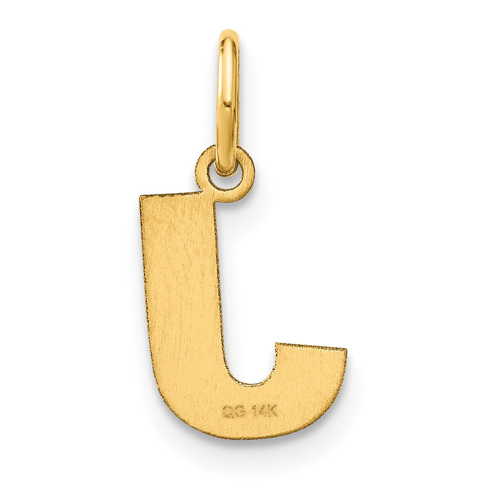 14K Gelbgold 14ky Buchstabe J Initiale Anhänger