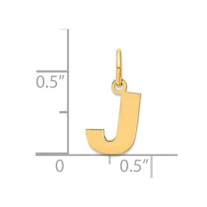14K Gelbgold 14ky Buchstabe J Initiale Anhänger