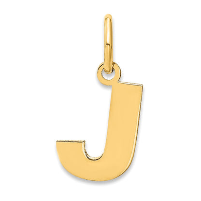 14K Gelbgold 14ky Buchstabe J Initiale Anhänger