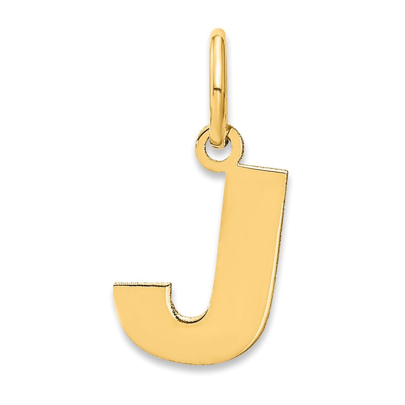 14K Gelbgold 14ky Buchstabe J Initiale Anhänger