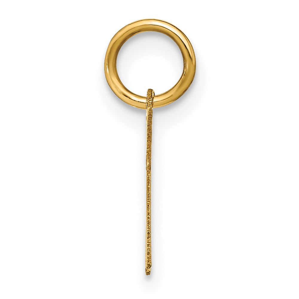 14K Gelbgold 14ky Buchstabe K Initiale Anhänger