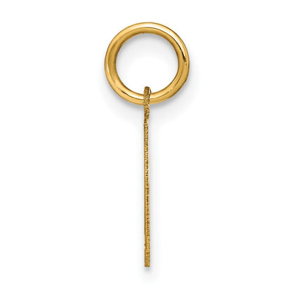 14K Gelbgold 14ky Buchstabe L Initiale Anhänger