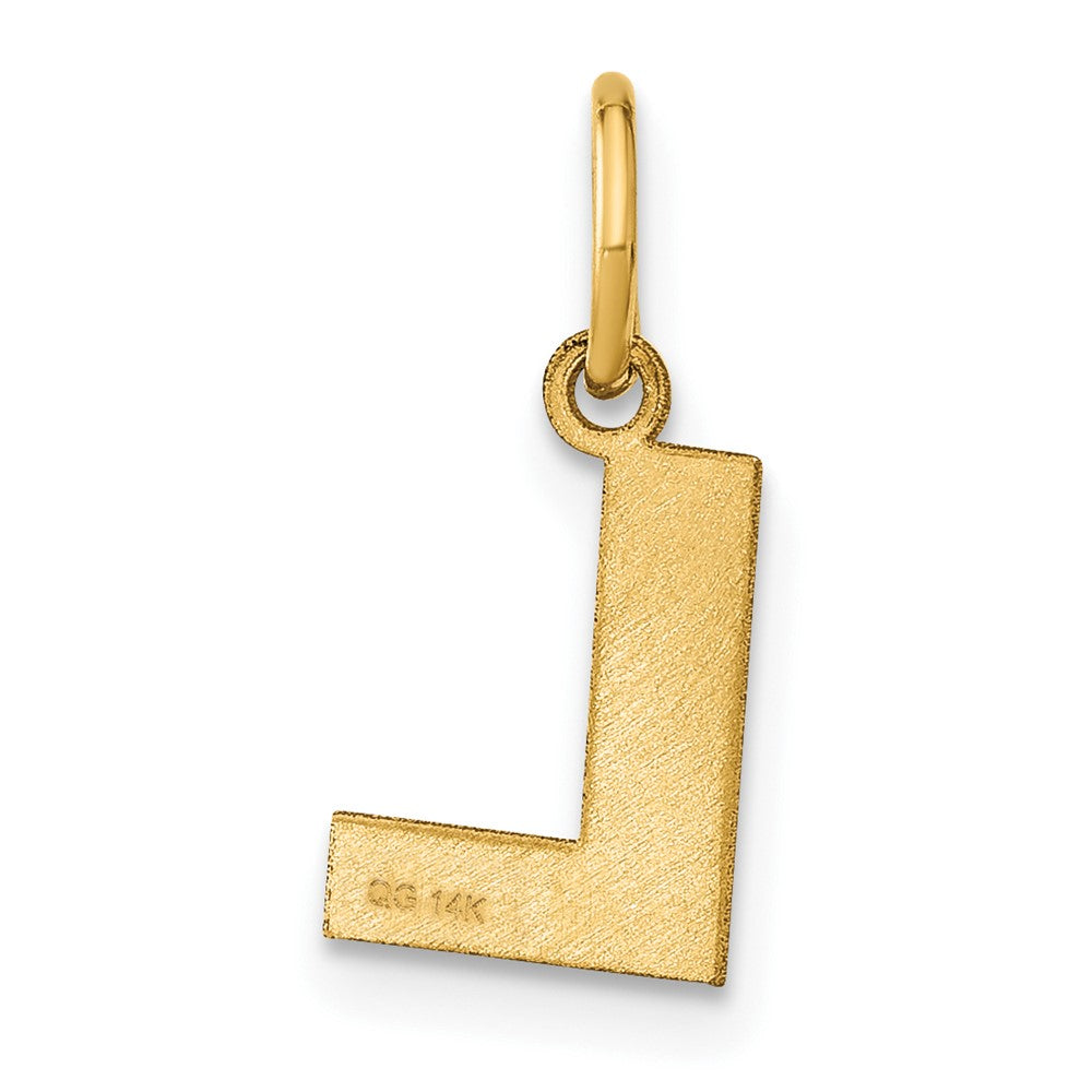 14K Gelbgold 14ky Buchstabe L Initiale Anhänger