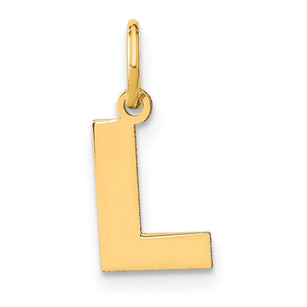 14K Gelbgold 14ky Buchstabe L Initiale Anhänger