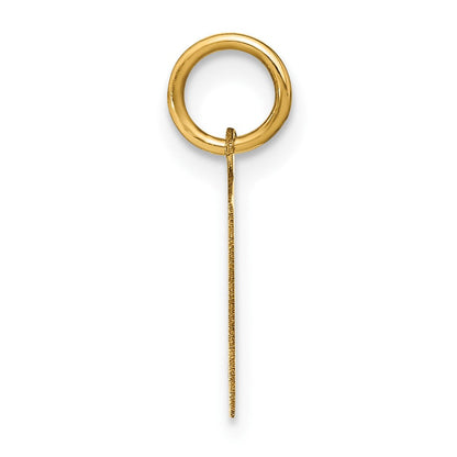 14K Gelbgold 14ky Buchstabe M Initiale Anhänger