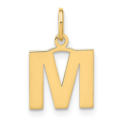 14K Gelbgold 14ky Buchstabe M Initiale Anhänger
