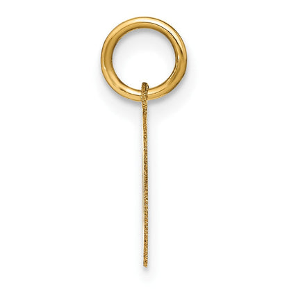 14K Gelbgold 14ky Buchstabe O Initiale Anhänger