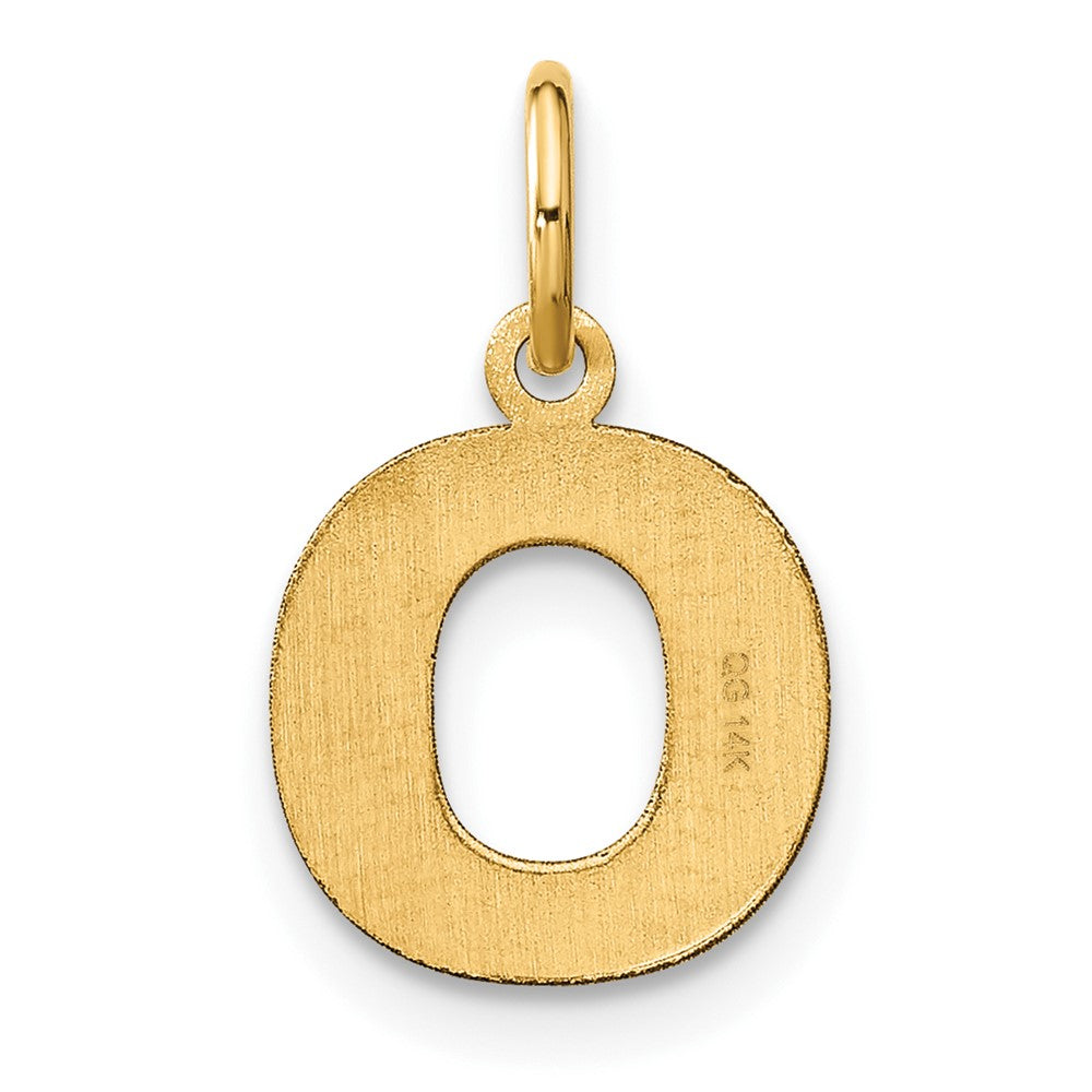 14K Gelbgold 14ky Buchstabe O Initiale Anhänger