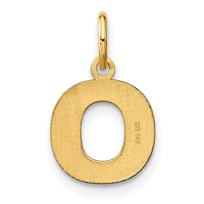 14K Gelbgold 14ky Buchstabe O Initiale Anhänger