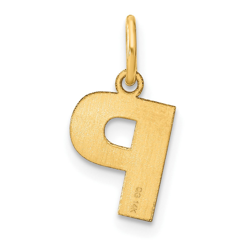 14K Gelbgold 14ky Buchstabe P Initiale Anhänger