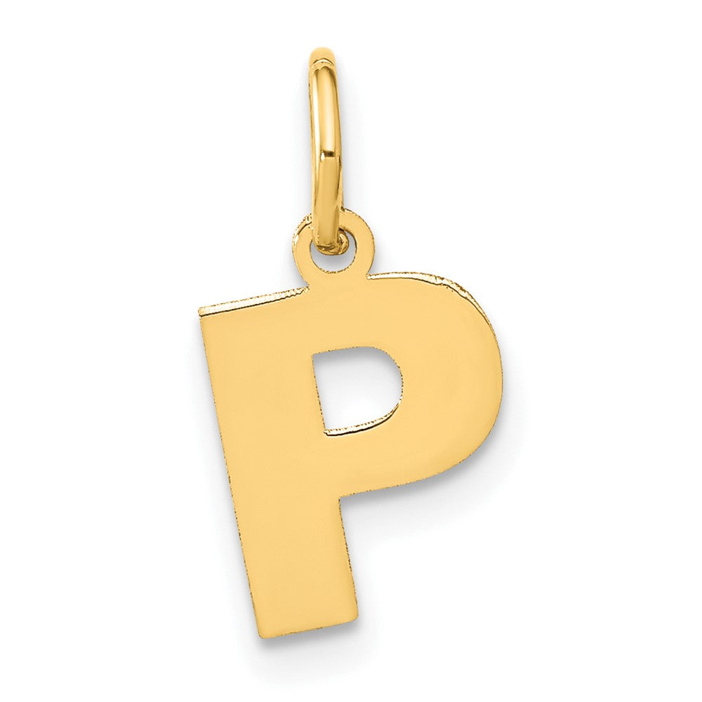 14K Gelbgold 14ky Buchstabe P Initiale Anhänger