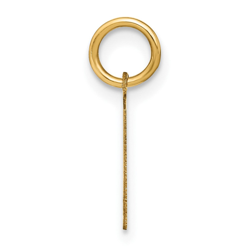14K Gelbgold 14ky Buchstabe R Initiale Anhänger