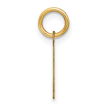 14K Gelbgold 14ky Buchstabe R Initiale Anhänger