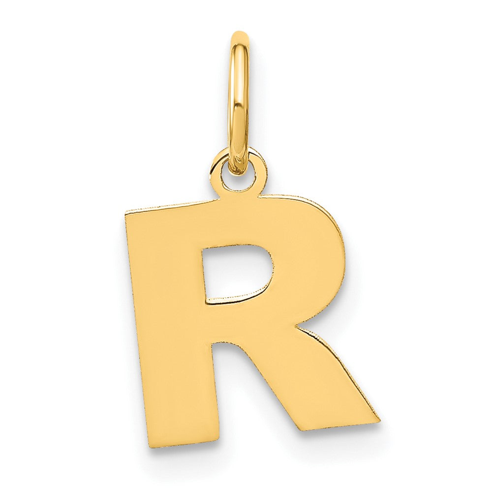 14K Gelbgold 14ky Buchstabe R Initiale Anhänger