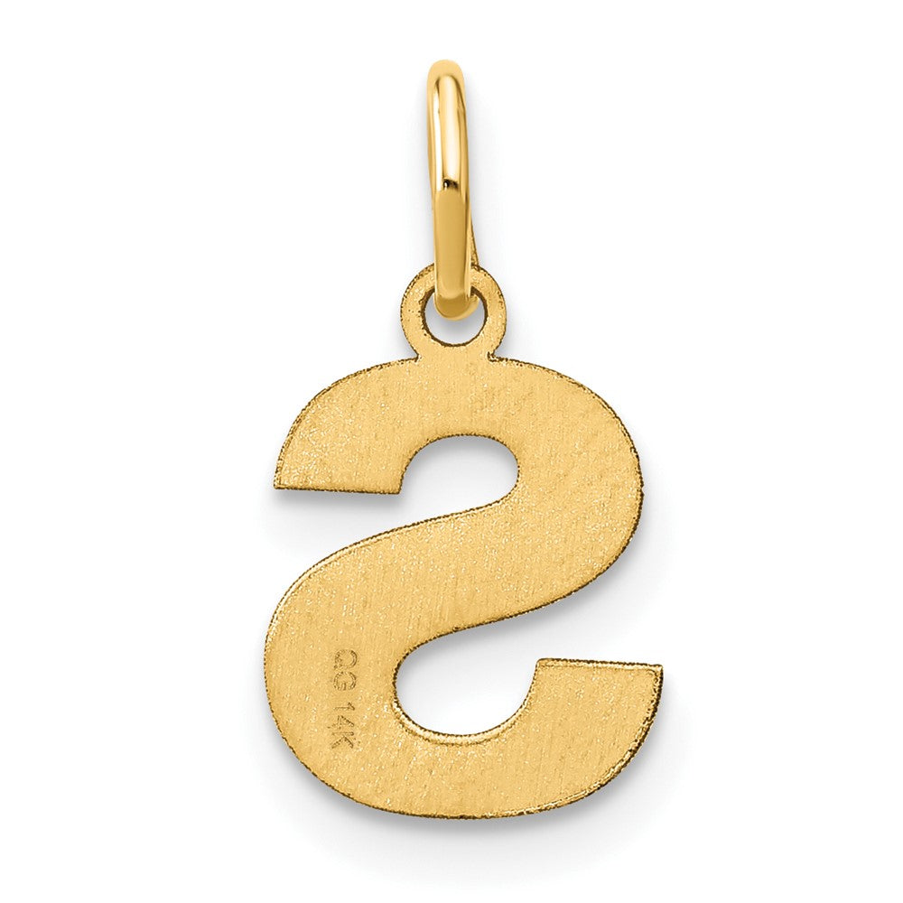 14K Gelbgold 14ky Buchstabe S Initiale Anhänger