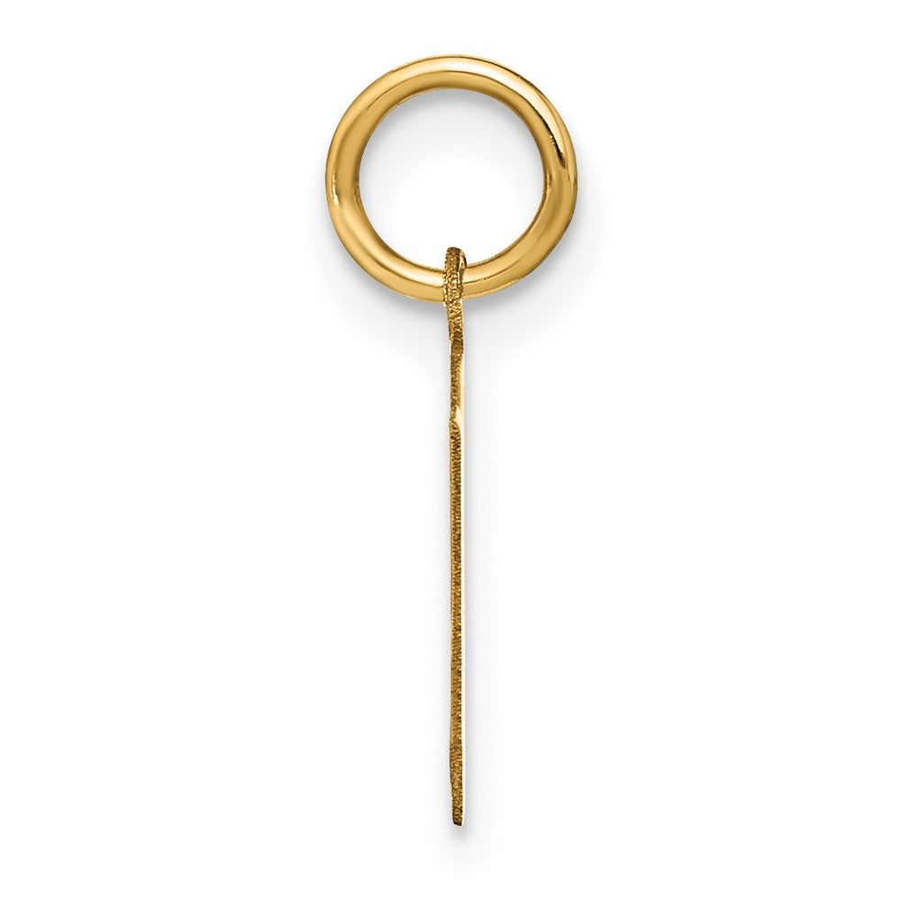 14K Gelbgold 14ky Buchstabe V Initiale Anhänger