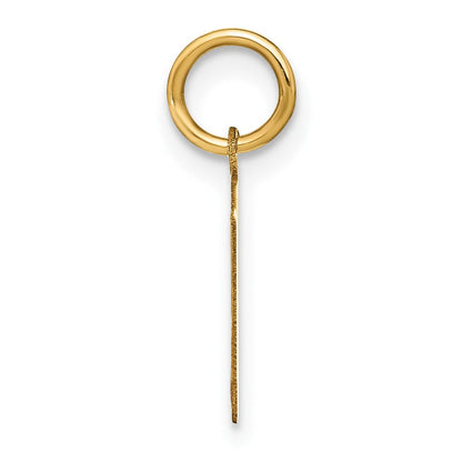 14K Gelbgold 14ky Buchstabe V Initiale Anhänger