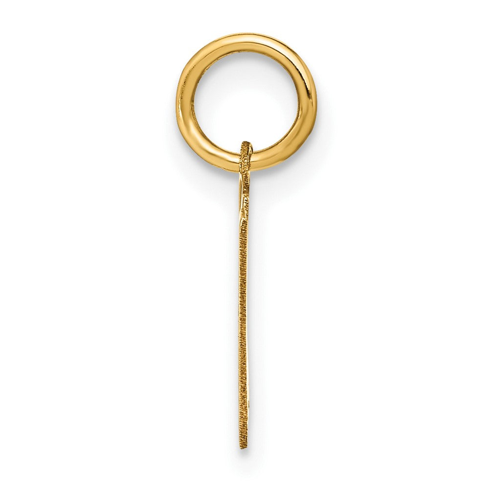 14K Gelbgold 14ky Buchstabe W Initiale Anhänger