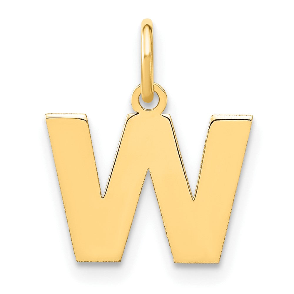 14K Gelbgold 14ky Buchstabe W Initiale Anhänger