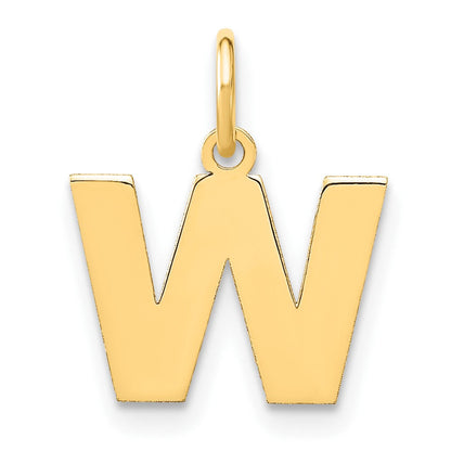 14K Gelbgold 14ky Buchstabe W Initiale Anhänger