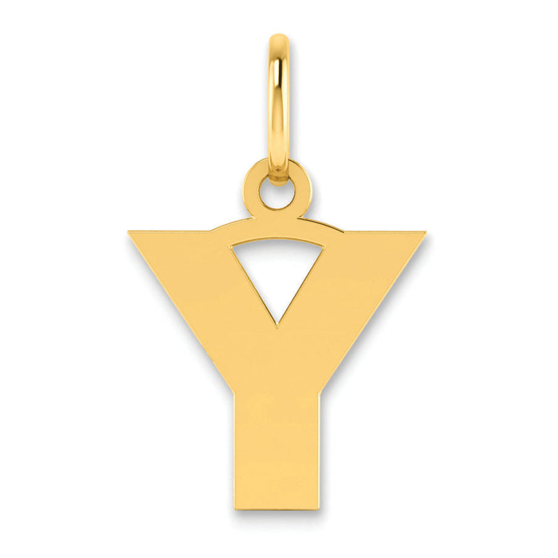 14K Gelbgold 14ky Buchstabe Y Initiale Anhänger