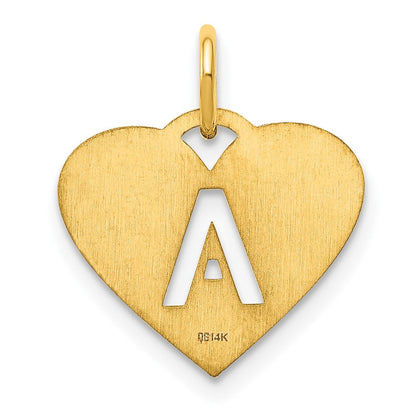 14K Gelbgold 14ky Initiale Buchstabe A Initiale Charm