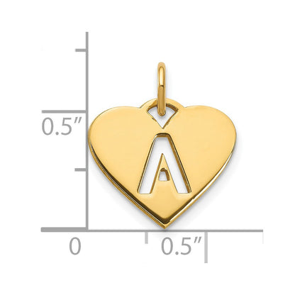 14K Gelbgold 14ky Initiale Buchstabe A Initiale Charm