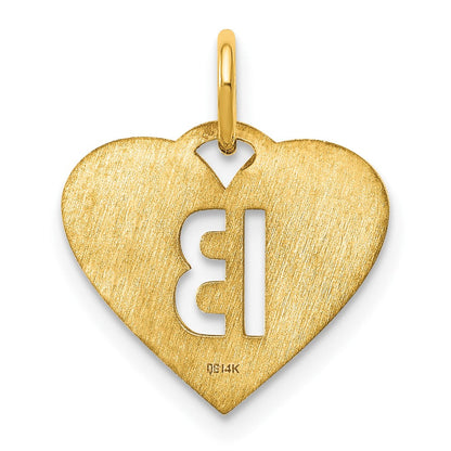 14K Gelbgold 14ky Initiale Buchstabe B Initiale Charm