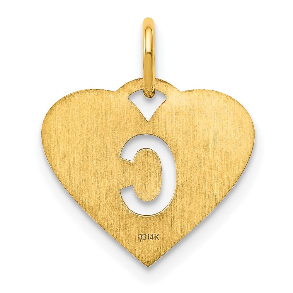 14K Gelbgold 14ky Initiale Buchstabe C Initiale Charm