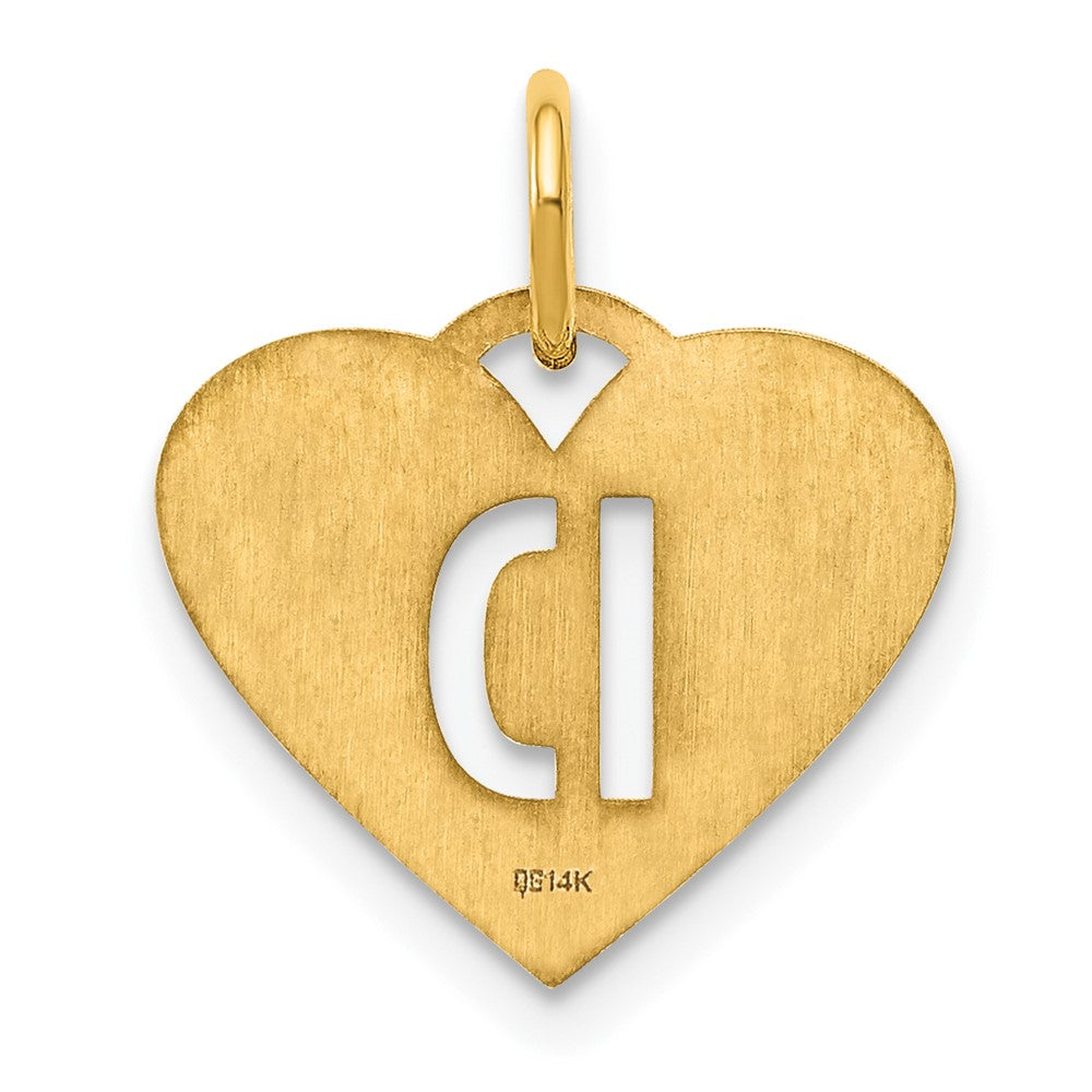 14K Gelbgold 14ky Initiale Buchstabe D Initiale Charm