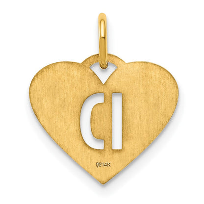 14K Gelbgold 14ky Initiale Buchstabe D Initiale Charm