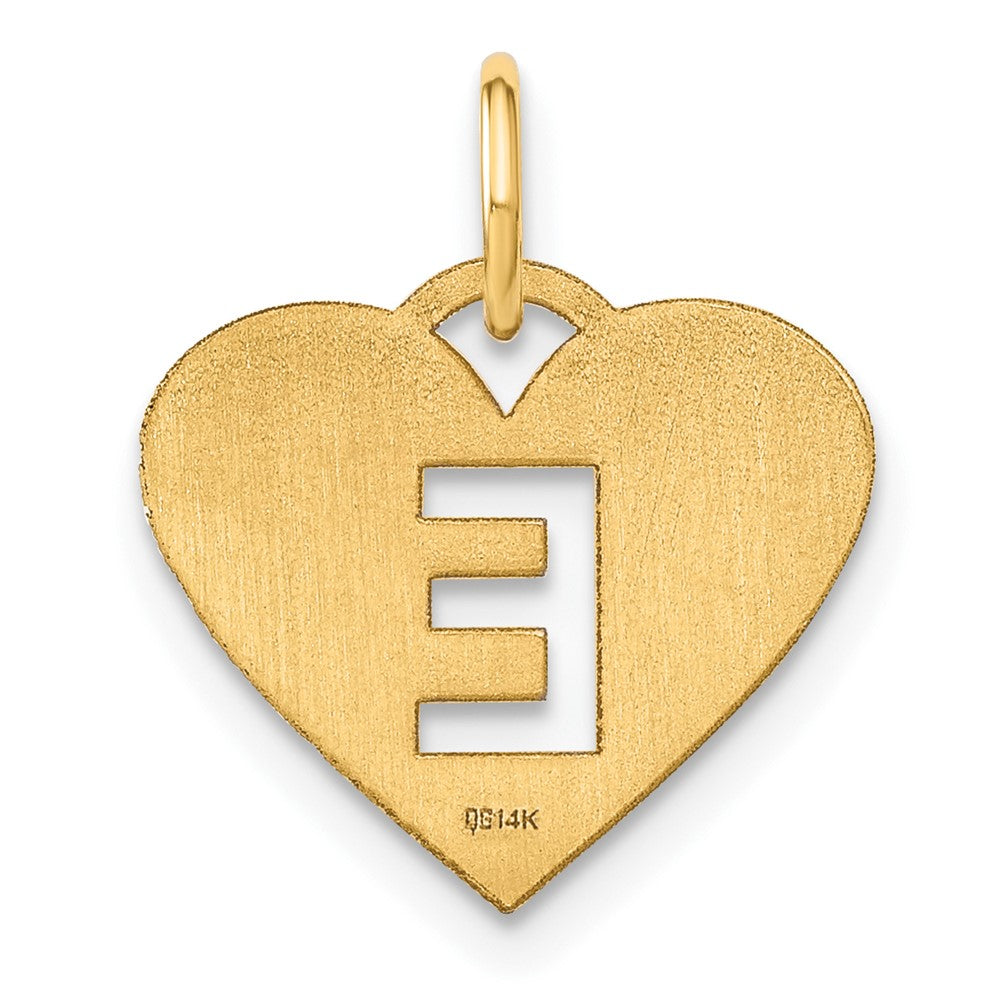 14K Gelbgold 14ky Initiale Buchstabe E Initiale Charm