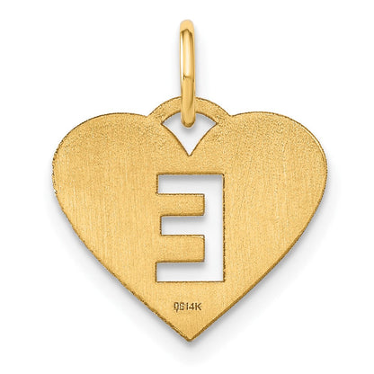 14K Gelbgold 14ky Initiale Buchstabe E Initiale Charm