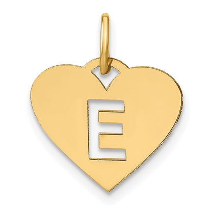 14K Gelbgold 14ky Initiale Buchstabe E Initiale Charm