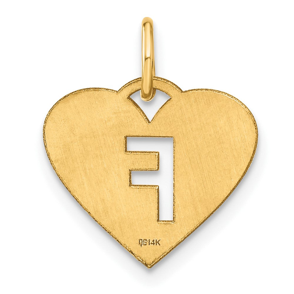 14K Gelbgold 14ky Initiale Buchstabe F Charm