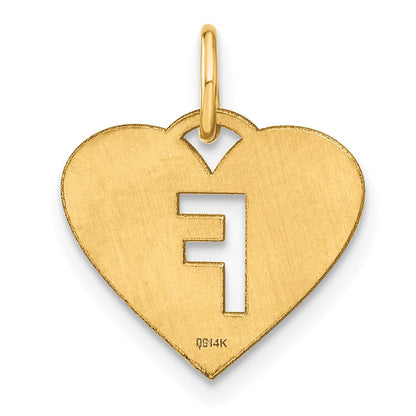 14K Gelbgold 14ky Initiale Buchstabe F Charm